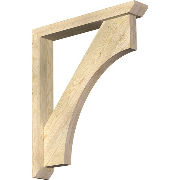 Ekena Millwork Westlake Slat Rough Sawn Bracket w/ Offset Brace, Douglas Fir, 4"W x 26"D x 30"H BKT0402X26X30WTL06RDF - main